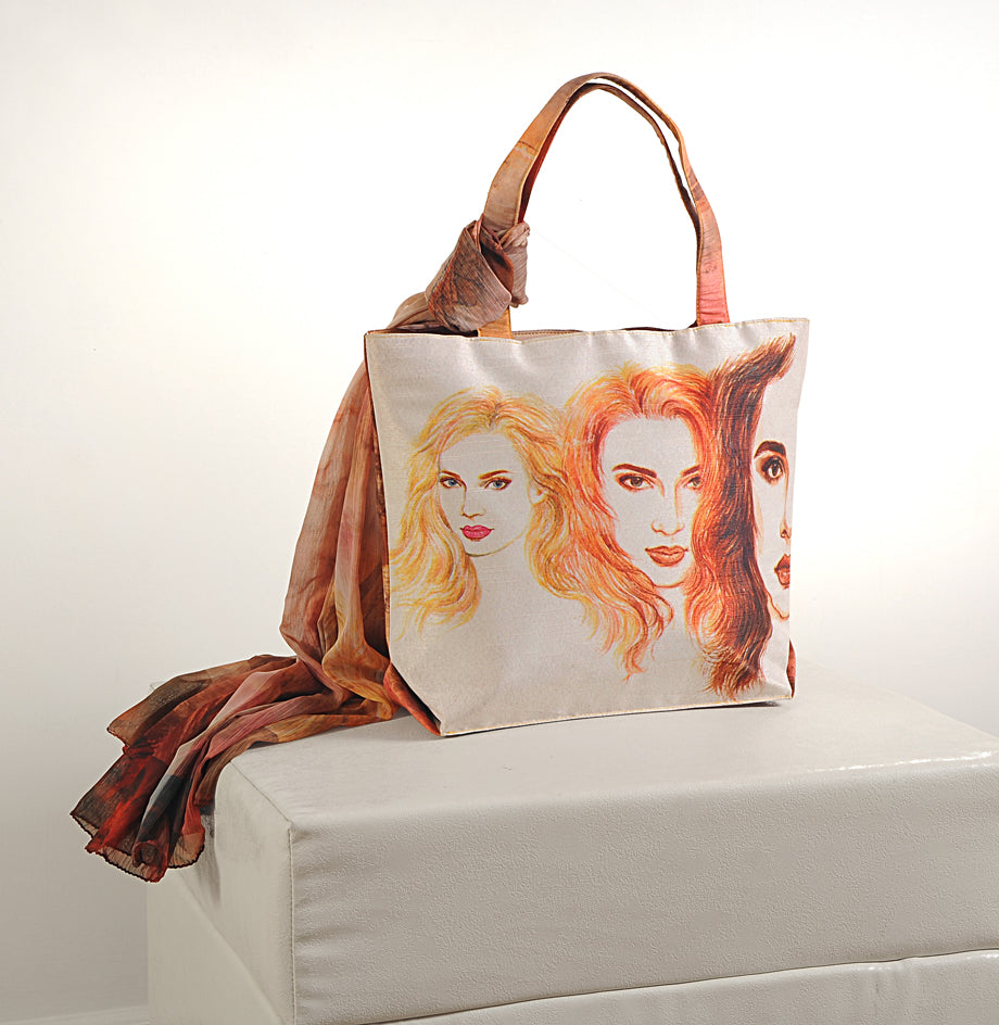 Amber Muse - Fierce Femme Tote with Artistic Flair