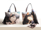 Northern Gaze - Husky Portrait Tote with Mountain Sky Scarf