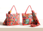 Desi Ride Vibes - Rickshaw Pop Art Tote with Quirky Wrap
