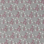 Grey Petite Blossom 144 TC Pure Cotton Bedsheet Set with Pillow Cover