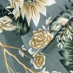 Golden Vine Teal 200 TC Blended Cotton Bedsheet Set with Pillow Cover