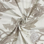 Earthy Botanical Ivory 200 TC Blended Cotton Bedsheet Set with Pillow Cover