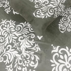 Silver Damask Grey 200 TC Blended Cotton Bedsheet Set with Pillow Cover