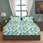Aqua Canopy 200 TC Blended Cotton Bedsheet Set with Pillow Cover