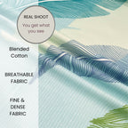 Aqua Canopy 200 TC Blended Cotton Bedsheet Set with Pillow Cover