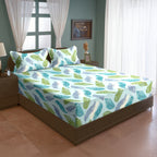 Aqua Canopy 200 TC Blended Cotton Bedsheet Set with Pillow Cover