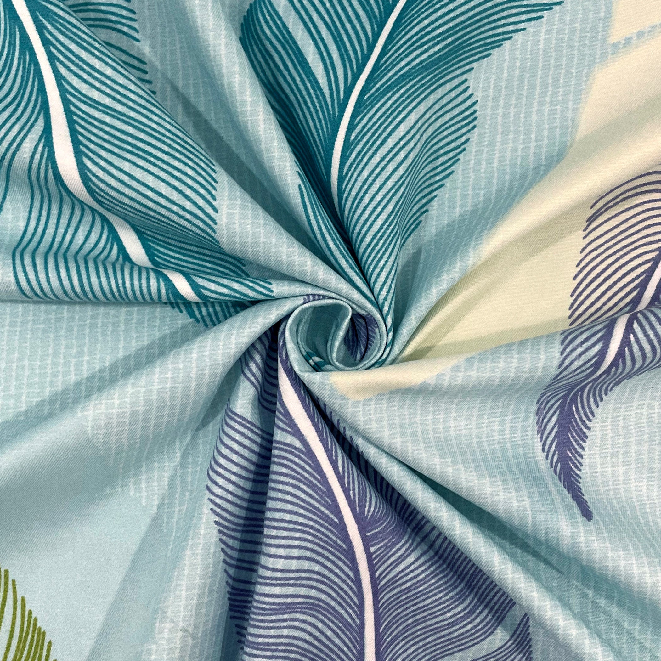 Aqua Canopy 200 TC Blended Cotton Bedsheet Set with Pillow Cover