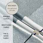 Sage Argyle 200 TC Blended Cotton Bedsheet Set with Pillow Cover