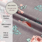 Petite Rose Mauve 200 TC Blended Cotton Bedsheet Set with Pillow Cover