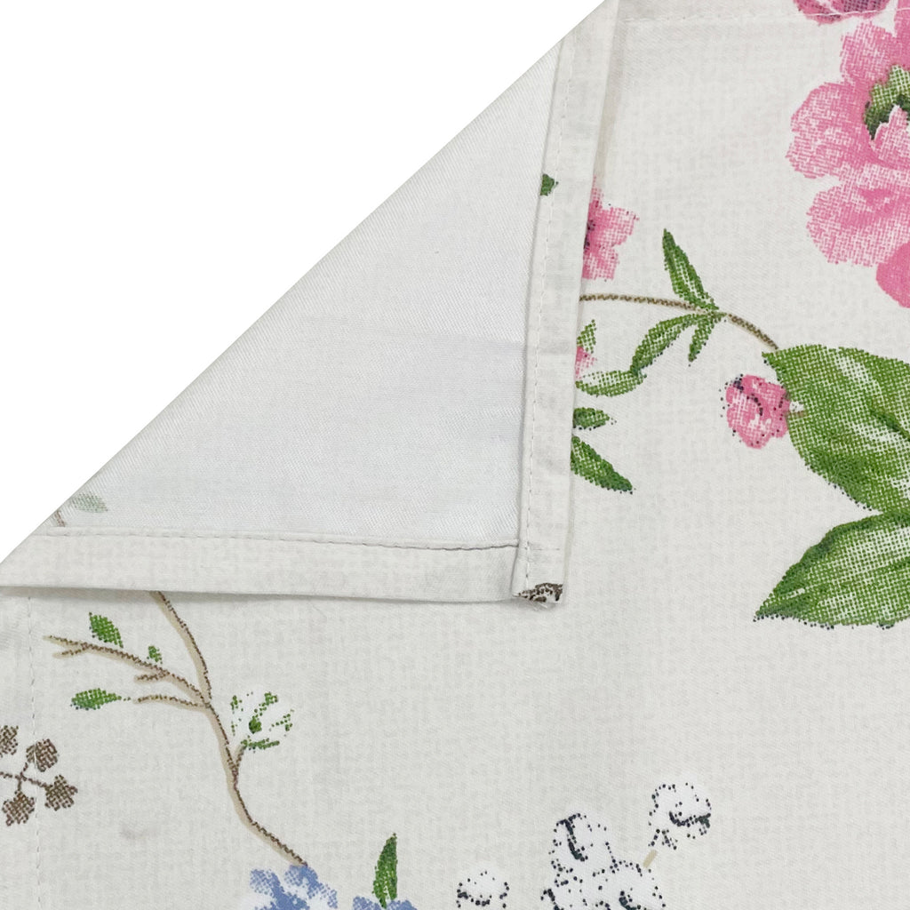 Rose Trellis White 200 TC Blended Cotton Bedsheet Set with Pillow Cover