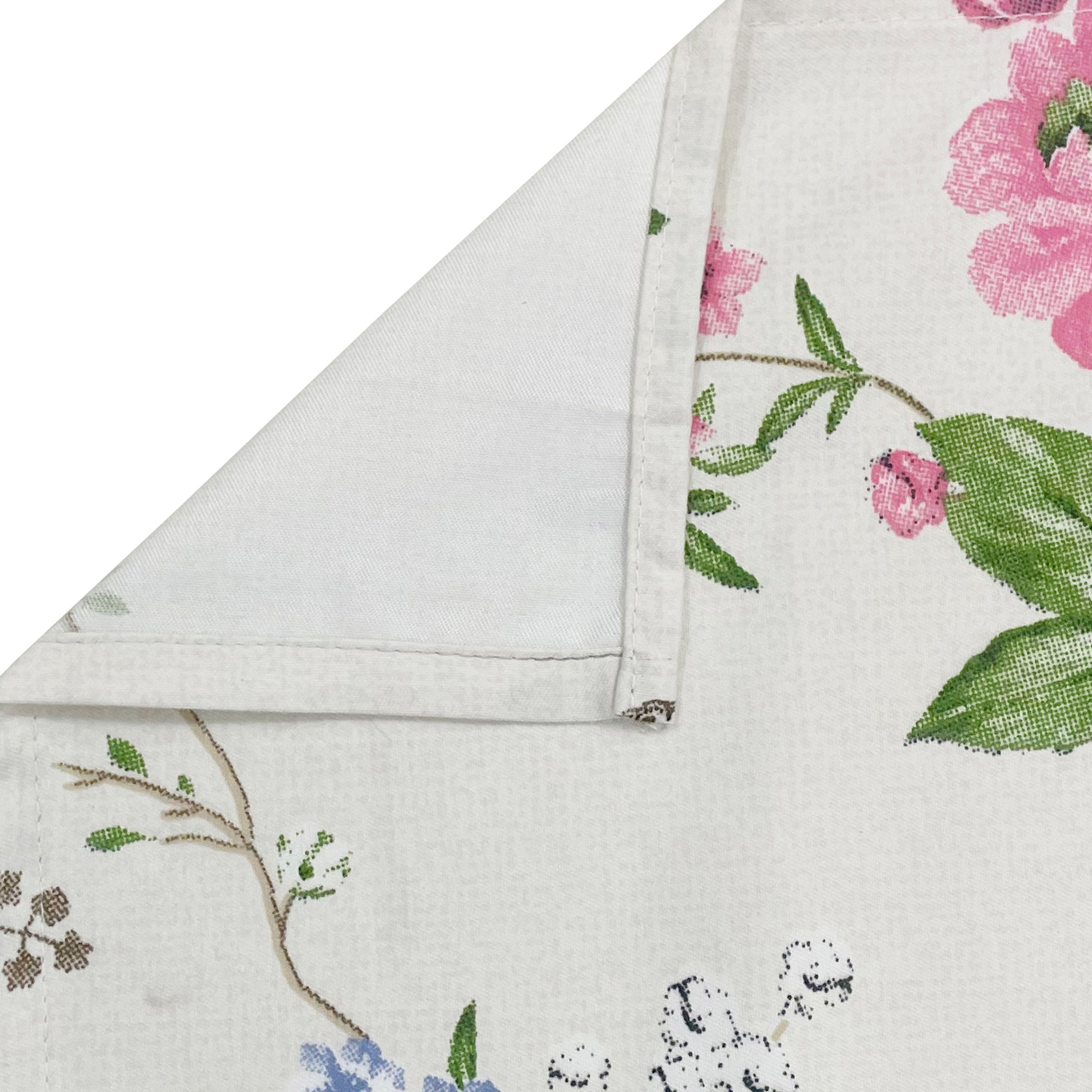 Rose Trellis White 200 TC Blended Cotton Bedsheet Set with Pillow Cover