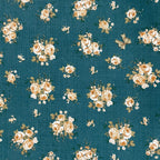 Teal Rose Garden 200 TC Blended Cotton Bedsheet Set with Pillow Cover