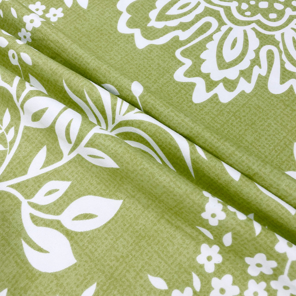 Olive Heritage 200 TC Blended Cotton Bedsheet Set with Pillow Cover