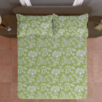 Olive Heritage 200 TC Blended Cotton Bedsheet Set with Pillow Cover
