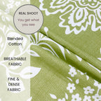 Olive Heritage 200 TC Blended Cotton Bedsheet Set with Pillow Cover