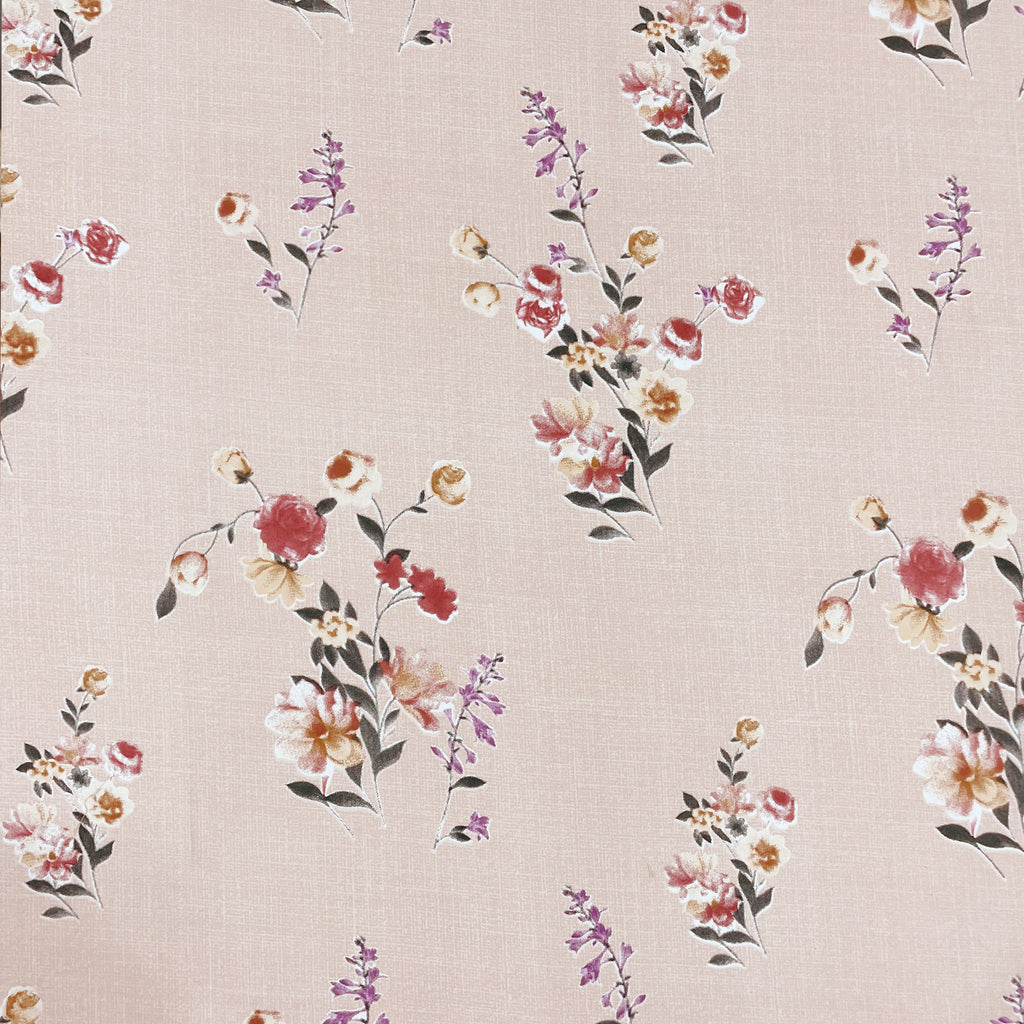 Blush Sprig Beige 200 TC Blended Cotton Bedsheet Set with Pillow Cover