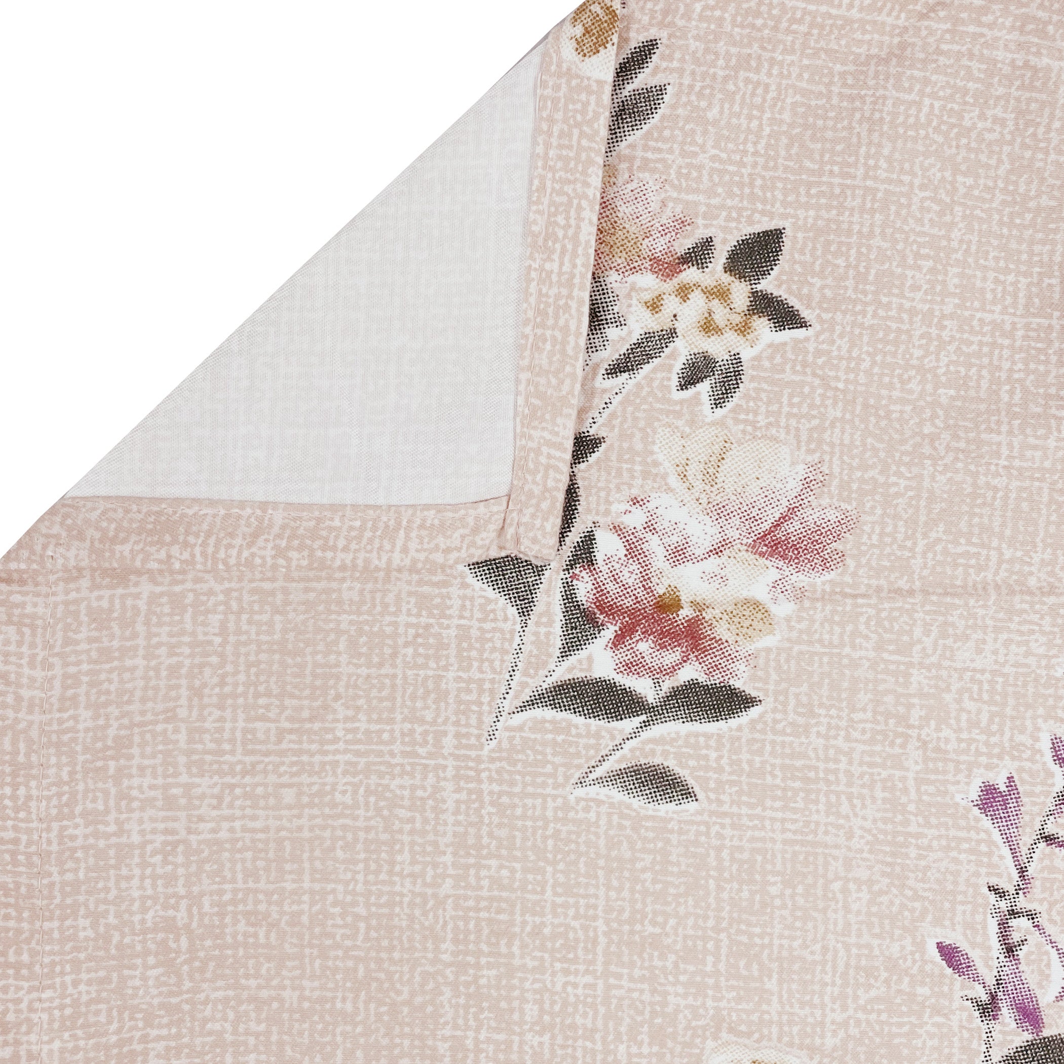 Blush Sprig Beige 200 TC Blended Cotton Bedsheet Set with Pillow Cover