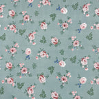 Rose Meadow Sage Green 200 TC Blended Cotton Bedsheet Set with Pillow Cover