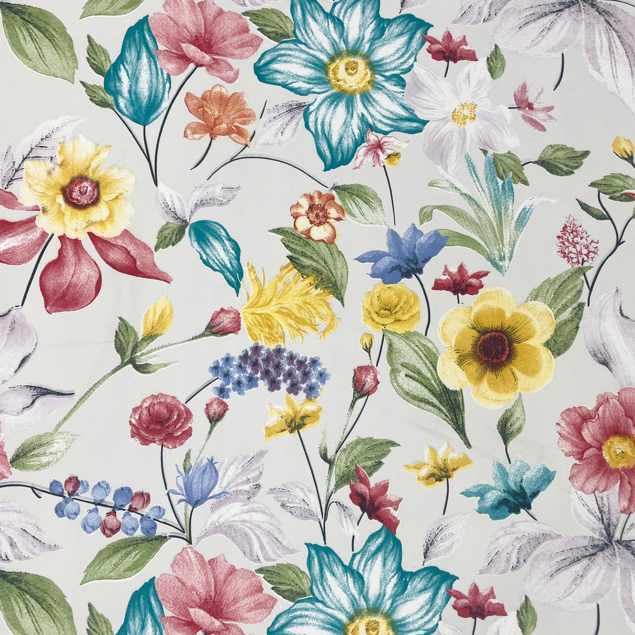 Botanical Bloom Multicolour 200 TC Blended Cotton Bedsheet Set with Pillow Cover