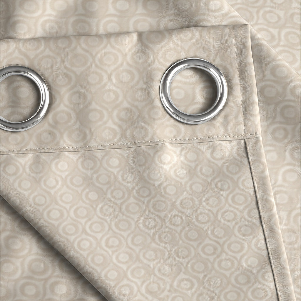 Taupe Serenity 250 GSM Polyester 100% Blackout Eyelet Curtain