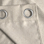 Taupe Serenity 250 GSM Polyester 100% Blackout Eyelet Curtain