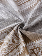 Elegant Grey Diamond Geometric Pure Cotton 210 TC King Fitted Bedsheet with 2 Pillow Covers (72x78x10 Inches)