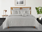 Ornamental Swirl Grey 210 TC Pure Cotton King Fitted Bedsheet with 2 Pillow Covers (72 x 78 x 10 Inches)