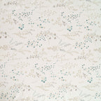 Minimal Botanical Off White 210 TC Pure Cotton King Fitted Bedsheet with 2 Pillow Covers (72 x 78 x 10 Inches)