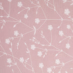 Elegant Blush Pink Floral Pure Cotton 210 TC King Fitted Bedsheet with 2 Pillow Covers (72x78x10 Inches)