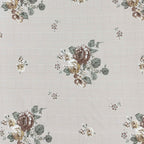 Brown Flora - 210TC Pure Cotton Queen Fitted Bedsheet (60x73x10 Inches)