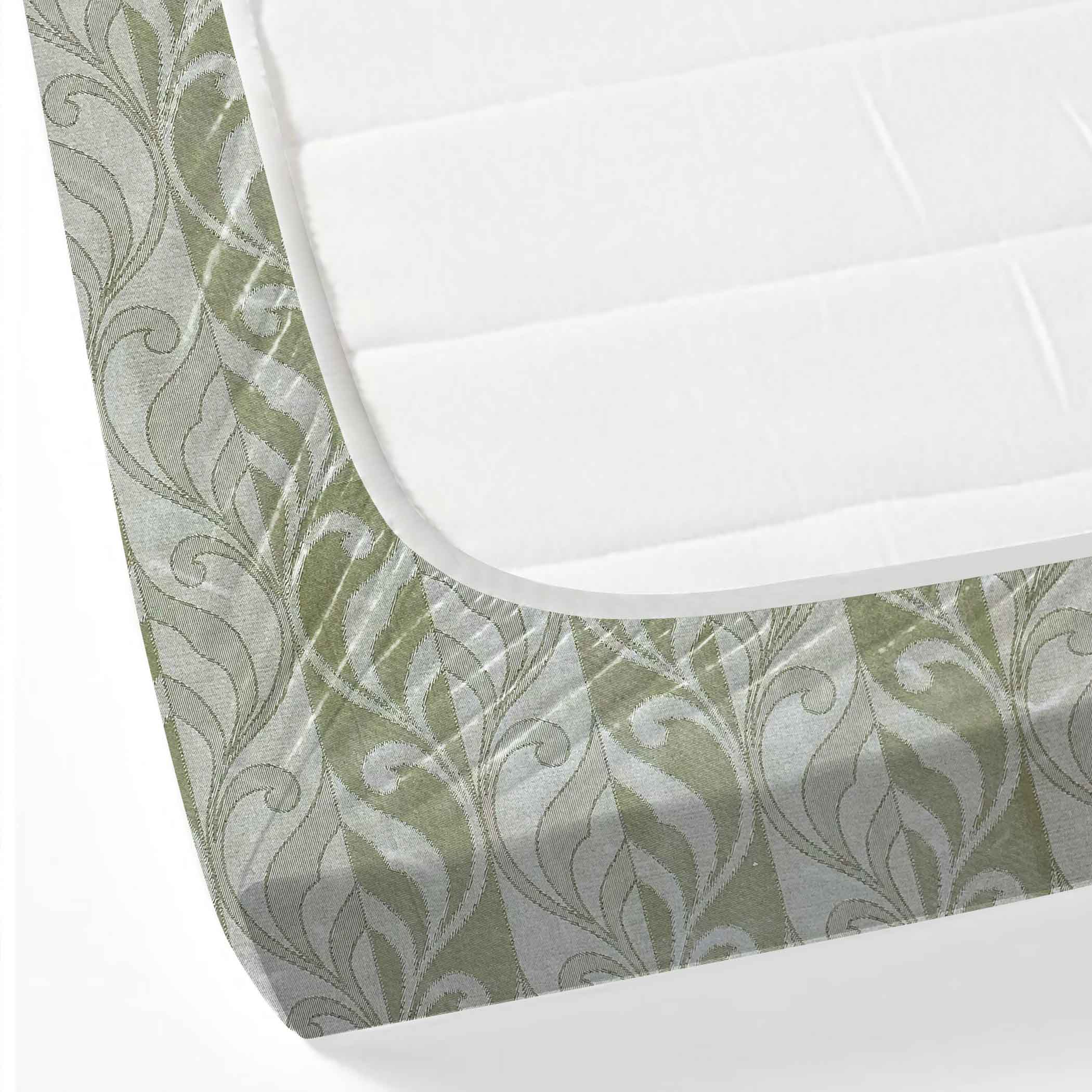 Olive Fern - 210TC Cotton King Fitted Bedsheet (72x78x10 Inches)