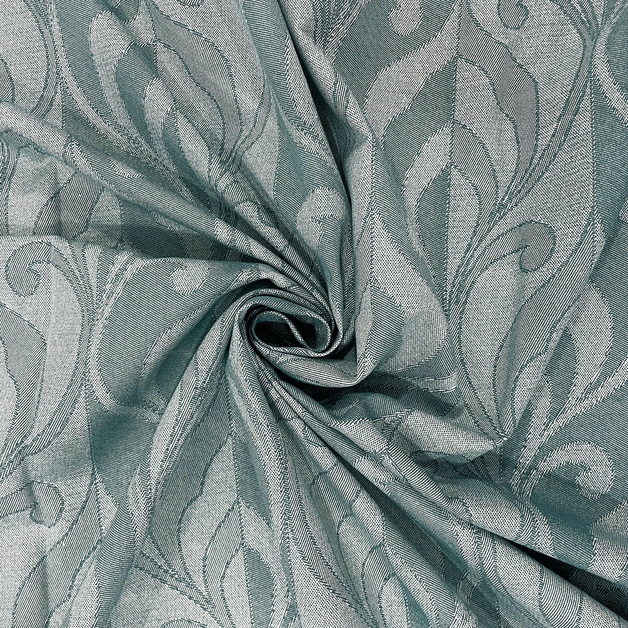 Heather Fern - 210TC Blue Cotton King Fitted Bedsheet (72x78x10 Inches)