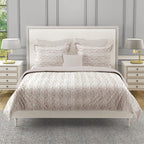 Peach Fern - 210TC Pure Cotton King Fitted Bedsheet (72x78x10 Inches)
