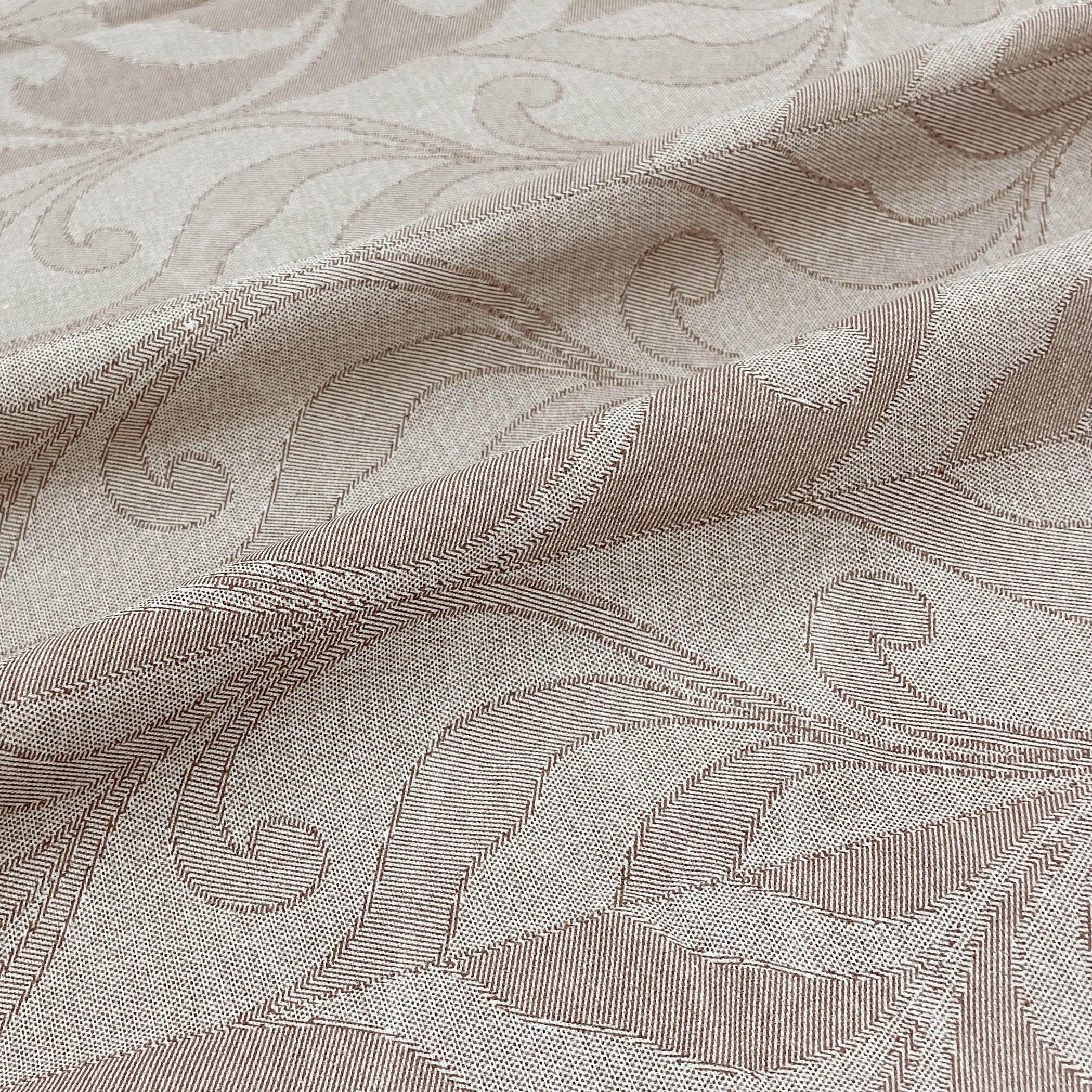 Peach Fern - 210TC Pure Cotton King Fitted Bedsheet (72x78x10 Inches)