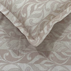 Peach Fern - 210TC Pure Cotton King Fitted Bedsheet (72x78x10 Inches)