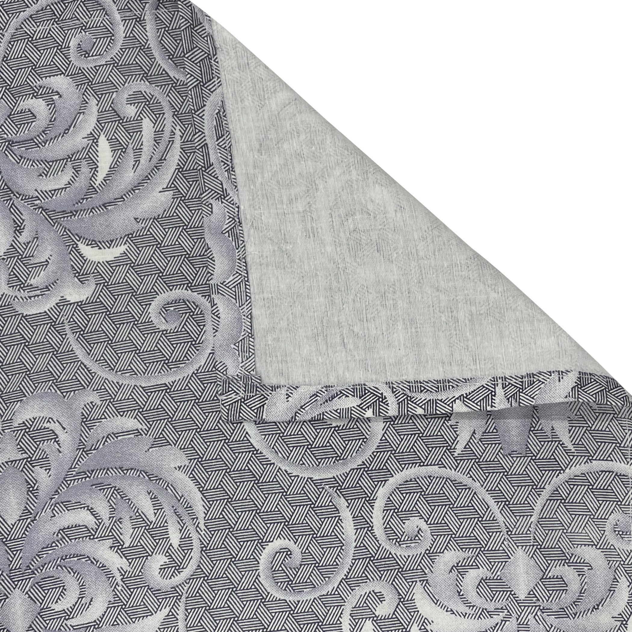 Lavender Swirl - 210TC Pure Cotton Queen Fitted Bedsheet (60x73x10 Inches)