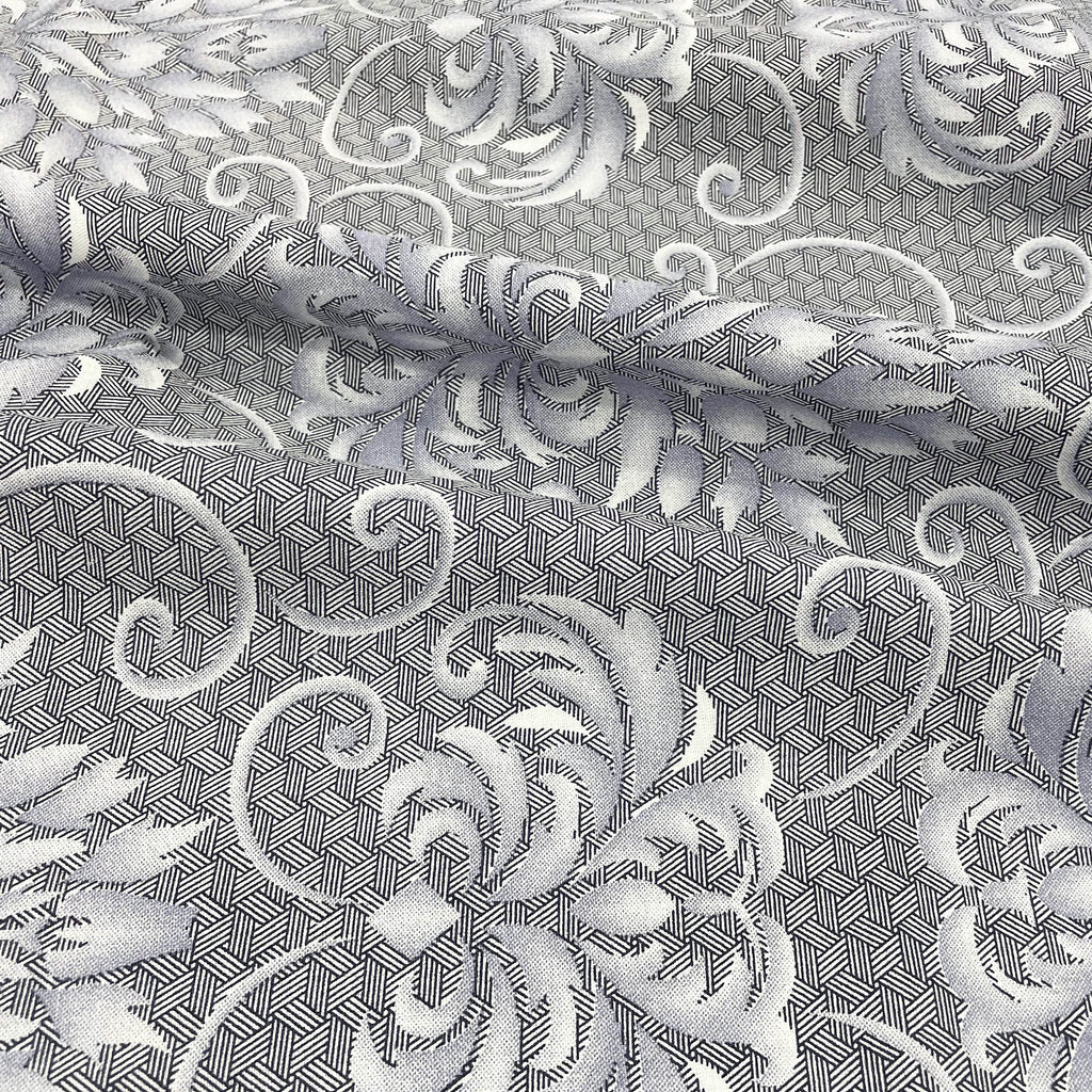 Lavender Swirl - 210TC Pure Cotton Queen Fitted Bedsheet (60x73x10 Inches)
