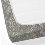 Brown Swirl - 210TC Pure Cotton King Fitted Bedsheet (72x78x10 Inches)