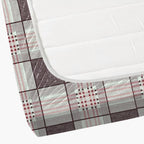 Pink Grid - 210TC Pure Cotton Queen Fitted Bedsheet (60x73x10 Inches)