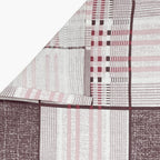 Pink Grid - 210TC Pure Cotton Queen Fitted Bedsheet (60x73x10 Inches)