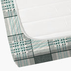Grey Grid - 210TC Pure Cotton Queen Fitted Bedsheet (60x73x10 Inches)