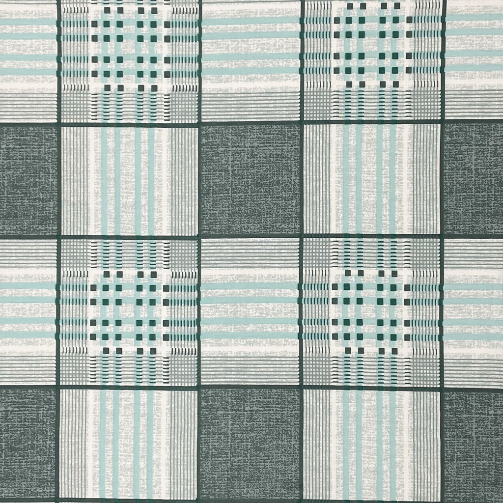 Grey Grid - 210TC Pure Cotton Queen Fitted Bedsheet (60x73x10 Inches)