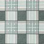 Grey Grid - 210TC Pure Cotton Queen Fitted Bedsheet (60x73x10 Inches)