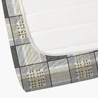 Bee Grid - 210TC Pure Cotton Queen Fitted Bedsheet (60x73x10 Inches)