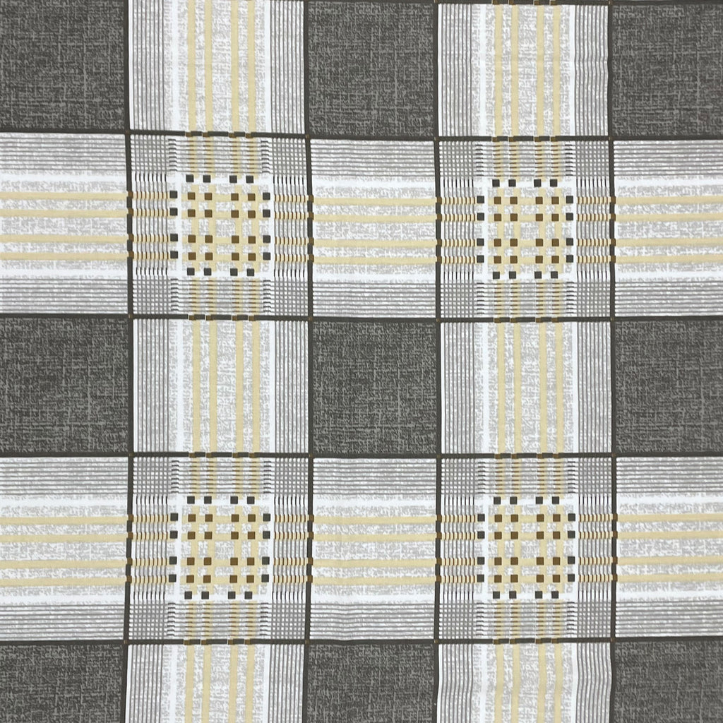 Bee Grid - 210TC Pure Cotton Queen Fitted Bedsheet (60x73x10 Inches)