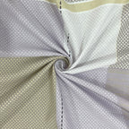 Lavender Squares - 210TC Pure Cotton Queen Fitted Bedsheet (60x73x10 Inches)