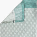 Teal Squares - 210TC Pure Cotton King Fitted Bedsheet (72x78x10 Inches)