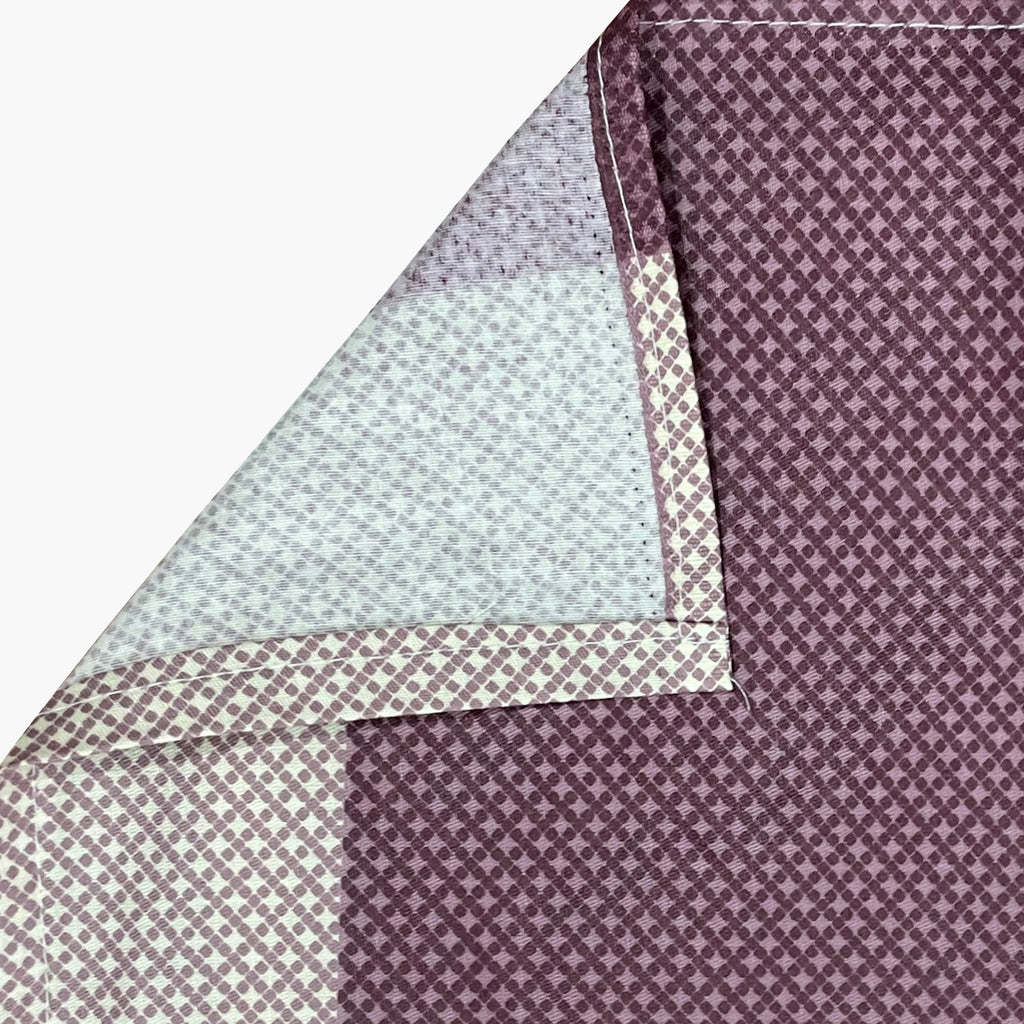 Pink Squares - 210TC Pure Cotton King Fitted Bedsheet (72x78x10 Inches)