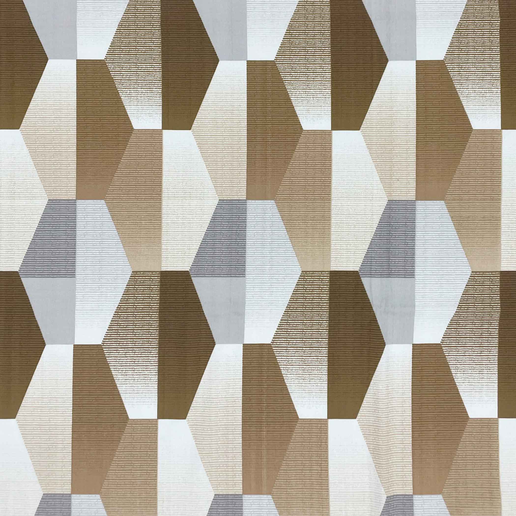 Beige Hex - 210TC Pure Cotton King Fitted Bedsheet (72x78x10 Inches)