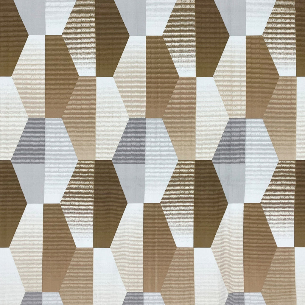 Beige Hex - 210TC Pure Cotton Queen Fitted Bedsheet (60x73x10 Inches)